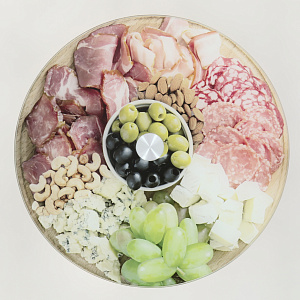 Блюдо сервировочное 28см LARANGE вращающееся ассорти стекло 000000000001212961