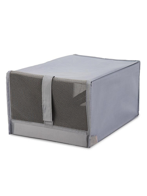 Короб органайзер для хранения обуви 35х22х16см серый полиэстер_ST 000000000001228744