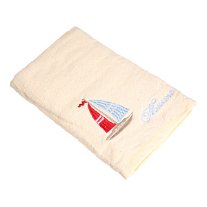 Полотенце махровое Яхта Любимый дом, песочный, 60?130 см 000000000001125132