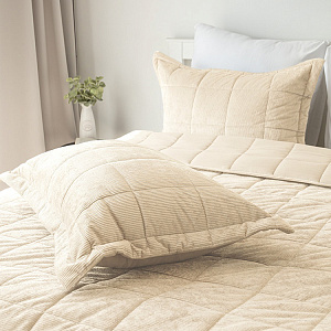 Наволочки декоративные 50x70см 2шт DE'NASTIA молочный вельвет полиэстер 000000000001218853