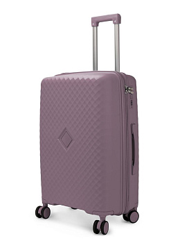 Чемодан на колесах L (48х30х75см) ромб фиолетовый PP 000000000001226551