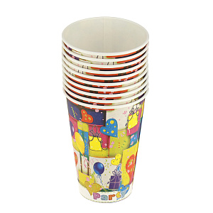Набор одноразовых стаканов Пати Микс Pap Star, 200мл, 10 шт. 000000000001142471