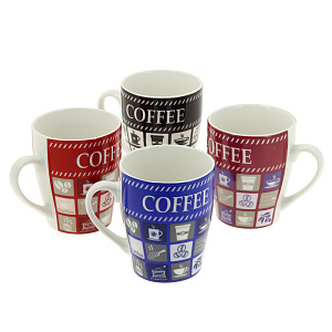 Набор кружек Wellberg, фарфор, 4 предмета 000000000001163768