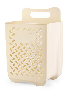 Корзина для хранения  складная настенная 48х38см кремовая пластик/силикон_ST 000000000001228741