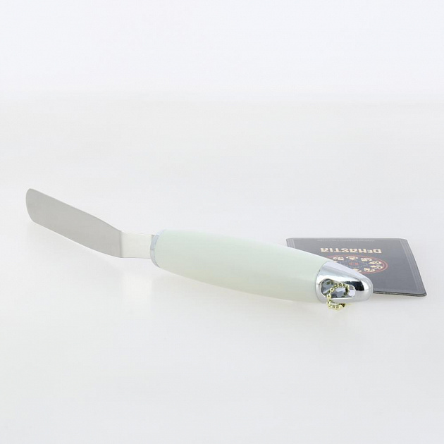 Лопатка для блинов DE'NASTIA пластиковая ручка белая нержавеющая сталь ABS пластик 000000000001211569