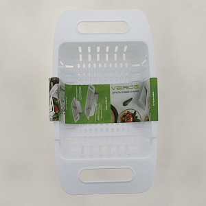 Дуршлаг 48х38см VERDE для овощей в раковину универсальный белый полипропилен 000000000001205683