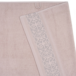 Полотенце махровое 50х90см LUCKY Вензельный бордюр розовый хлопок 100% 000000000001210293