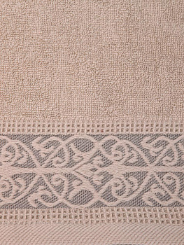 Полотенце махровое 30х60см LUCKY Вензельный бордюр розовый хлопок 100% 000000000001225093