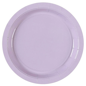 Набор тарелок бумажных 6шт 17см Веселая Затея Пастель лаванда 000000000001211902
