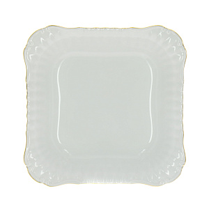 Квадратный салатник Золотая отводка Porcelaine Czech Gold Hands, 24 см 000000000001136251