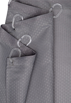 Шторка для ванной 200х180см DE'NASTIA Diamond тёмно-серая 100% полиэстер 000000000001213240