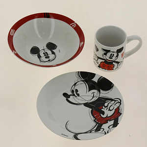 Набор детский посуды 3 предмета STOR Микки Набросок керамика 000000000001193162