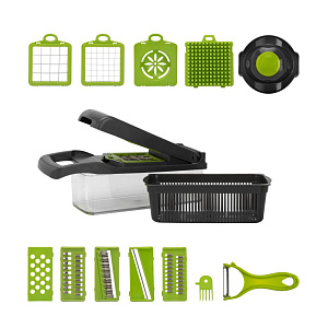 Овощерезка многофункциональная 32х11,5х11,5см 14предметов пластик/нержавеющая сталь Овощерезка многофункциональная 32х11,5х11,5см 14предметов пластик/нержавеющая сталь 000000000001222673