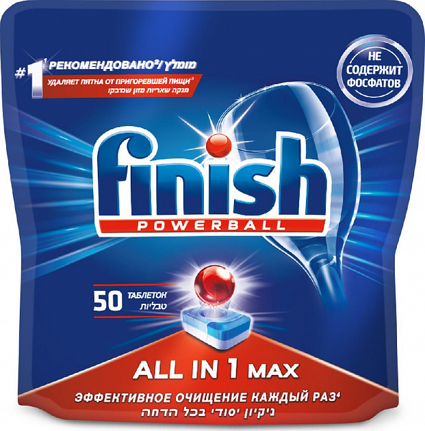 FINISH All in1 Max Ср-во д/мытья посуды д/посудом.маш.(табл)-25 шт 000000000001155518