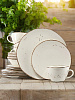 Набор столовой посуды 16 предметов TULU PORSELEN ORGANİK Reactive milky фарфор