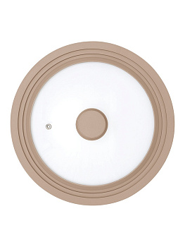 Крышка 24/26/28см DE'NASTIA бежевый стекло/силикон 000000000001219662