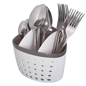 Подставка для столовых приборов 15х12х11,5см МУЛЬТИДОМ пластмасса 000000000001205889