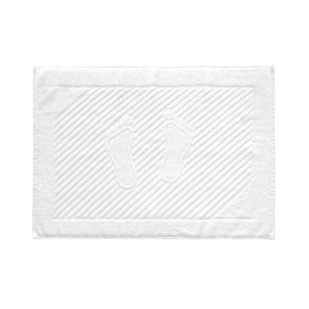 Полотенце-коврик для ног 50х70см LUCKY Отель белый хлопок 100% 000000000001223269