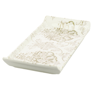 Блюдо сервировочное 29,5х14см LUCKY Узор барокко прямоугольное (малое) керамика 000000000001208739