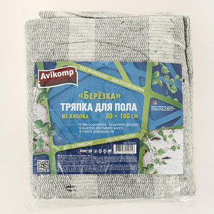 Тряпка для мытья пола 80х100см 1шт Avikomp Eco Technology полосатая хлопок 40158 000000000001204684