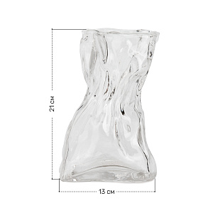 Ваза 21х13см Байс прозрачная стекло 000000000001220837