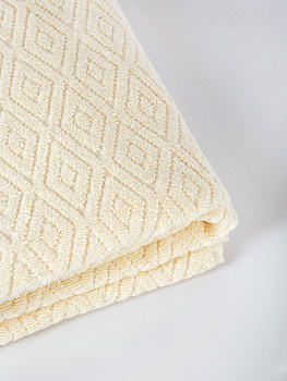 Полотенце махровое 100х150см СОФТИ Ромб молочный хлопок 100% 000000000001214705