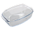Кастрюля 3л с крышкой 1,5л PYREX прямоугольная стекло 000000000001135877