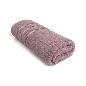 Полотенце махровое 70x140см LUCKY Бордюр сатиновая лента лиловый хлопок 000000000001221607