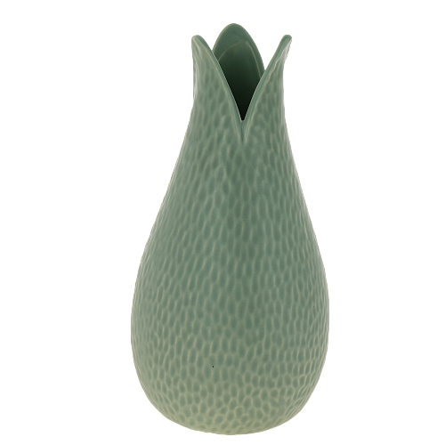 Ваза декоративная светло-зеленая из фаянса (доломитовая керамика) / 13x13x25см арт.76806 000000000001171510