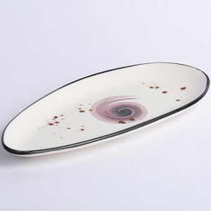 Блюдо сервировочное 27см TULU PORSELEN Galaxy milky/bordeaux фарфор 000000000001212283