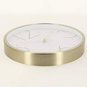 Часы настенные кварцевые Модерн розовый(корпус из алюминия, циферблат из полистирола, питание от батарейки типа AA 25,2x4,2см 79654 000000000001185759