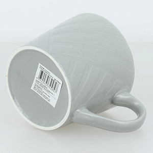 Кружка 360мл LADINA с тиснением керамика 000000000001211027