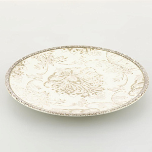 Тарелка обеденная 26см LUCKY Узор барокко керамика 000000000001208734