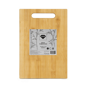 Доска разделочная 20х30х1,4см LUCKY с ручкой бамбук 000000000001221161