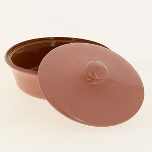 Салатник 500мл ПОСУДА ЦЕНТР с крышкой розовый керамика 4205 000000000001182196