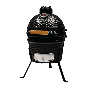 Гриль керамический 35х40,5х55см бамбуковая ручка черный чугун 000000000001213150