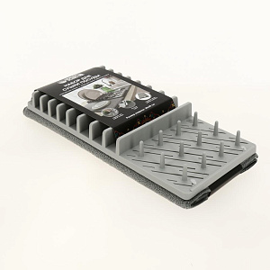 Набор сушилка+коврик для сушки посуды DE'NASTIA средний серый пластик/полиэстер 000000000001198907