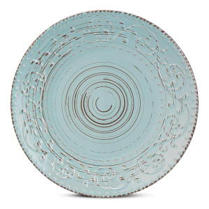 Набор столовой посуды 16 предметов LUCKY ажур бирюза керамика 000000000001221938