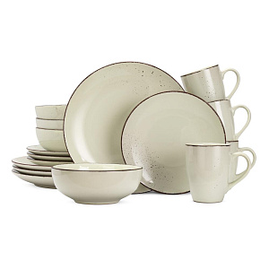 Набор столовой посуды 16 предметов (обеденная 27см-4шт/десертная 20см-4шт/суповая 17см-4шт/кружка 414мл-4шт) керамика HISU5472 000000000001224266