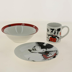 Набор детский посуды 3 предмета STOR Микки Набросок керамика 000000000001193162
