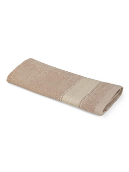 Полотенце махровое 30х60см LUCKY Атласный бордюр бежевый хлопок 100% 000000000001226777