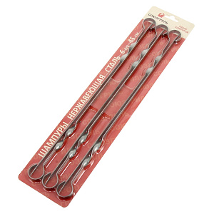 Набор шампуров Союзгриль, 45 см, нержавеющая сталь, 6 шт. 000000000001143318