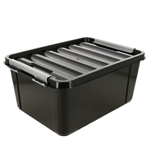 Ящик 15л ПОЛИМЕРБЫТ FULL BLACK пластик 4350804 000000000001204659