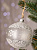 Декоративное украшение на елку Шар №4,5 D8см БИРЮСИНКА Зимний белый стекло 000000000001207644