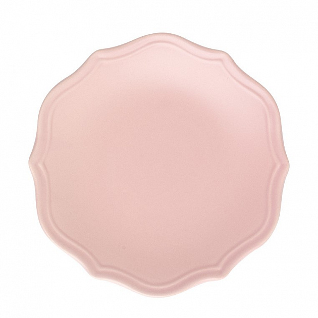 Тарелка десертная 21см DE'NASTIA Romeo розовый матовый керамика 000000000001216764