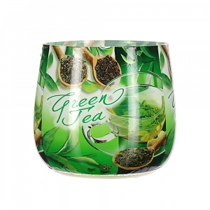 Ароматизированная свеча в стакане Зеленый чай Bartek, 80?75 см 000000000001144973