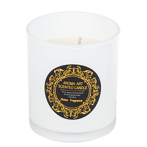 Свеча 7х8см BlackWhite классическая в стакане + коробка 000000000001209192