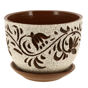 Горшок для цветов декоративный керамический Вьюнок текстурный №3 2л ГК 10 000000000001200877