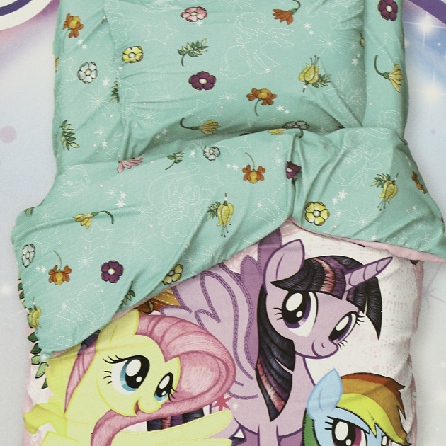 Комплект постельного белья 1,5-спальный My Little Pony Pony team пододеяльник 143х215см простынь 150х214см наволочка 50х70см-1шт поплин хлопок 000000000001206747