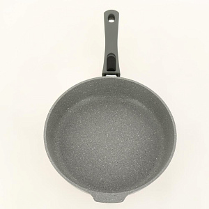 Сковорода 28х6,5см KUKMARA съемная ручка антипригарное покрытие светлый мрамор алюминий 000000000001204818